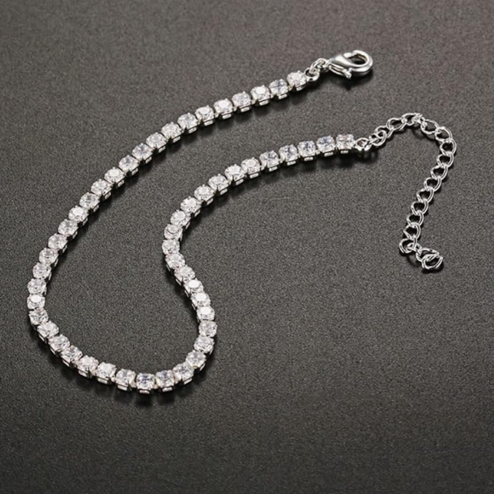 Rhinestone snake chain bracelet